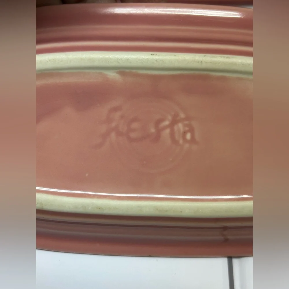 Fiesta Fiestaware Rose Pink Covered Butter Dish Retired Kitchen Pottery HLC USA